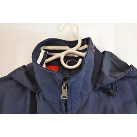 Tommy Hilfiger Mens Yacht Jacket Regatta Striped Full Zip Hooded Small Preppy - Picture 5 of 12